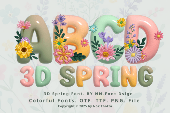 3D Spring: A Playful Font for Vibrant Seasonal Designs