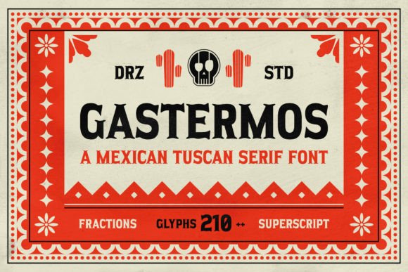 Gastermos: The Mexican Tuscan Serif Font Blending Heritage with Style