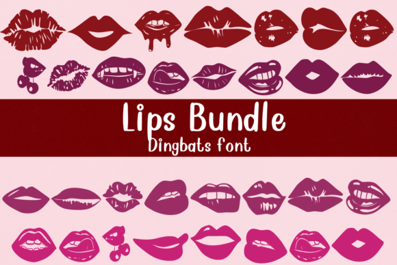Lips Bundle: Typing with Tiny Drawings for Quirky Designs