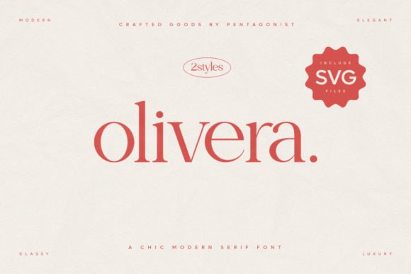 Olivera: A Serif Font for Modern, Elegant Designs