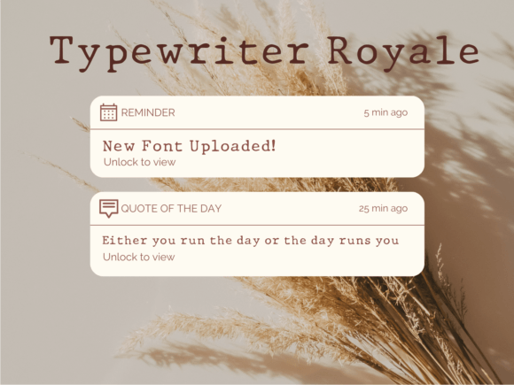 Typewriter Royale: The Vintage Font with Modern Versatility